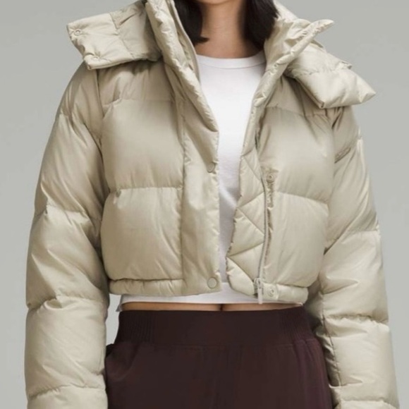 Lululemon Athletica Beige Puffer Jacket - Picture 1 of 2